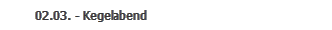 02.03. - Kegelabend