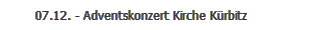 07.12. - Adventskonzert Kirche K�rbitz